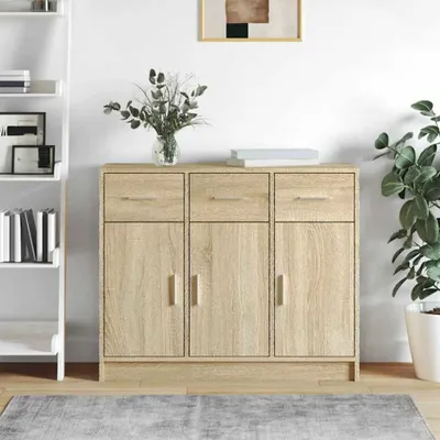 Obrázok produktu pre vidaXL Príborník Sonoma Dub 91x28x75 cm odvodený výrobok z dreva