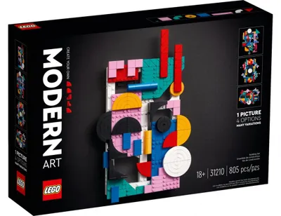 Produktbild von LEGO 31210 ART Moderne Kunst Set, buntes abstraktes Wandbild, Home-Deko für Wohnzimmer oder Schlafzimmer, Basteln für Erwachsene und Jugendliche, Geschenk für Frauen und Männer