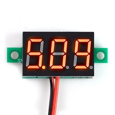 Produktbild von 0,28 Mini Digital-Voltmeter mit LED Anzeige, 3,2-30V, 2-Wire, rot