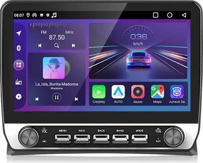 Image de Autoradio Android 15 Carplay 10,1 pouces  pour VW T5 Multivan 2008-2015 GPS Navi WIFI BT DAB+ SWC USB 1+32G avec bouton rotatif