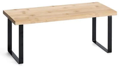 Produktbild von Zeller Present 27429, Regalboden, Freistehend, Bambus, Metall, Schwarz, Natürlich/Natur, Universal, 1 Regale