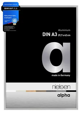 Produktbild von nielsen Aluminium Bilderrahmen Alpha, 29,7x42 cm (A3), Silber Matt