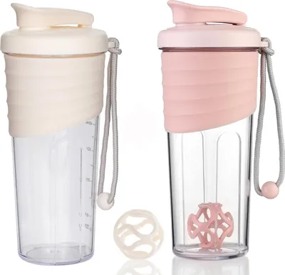 Immagine prodotto di Set di 2 agitatori di proteine TRITAN con sfera di agitazione 700ml rosa