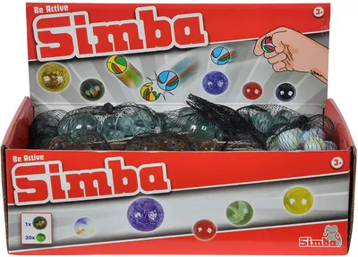 Zdjęcie produktu dla SIMBA Szklane kulki W siatce, 6 asortymentów 0 0 0