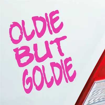 Produktbild von Auto Aufkleber Oldie But Goldie Tuning 12x9 cm Pink Sticker Heckscheibenaufkleber
