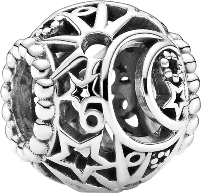 Produktbild von Pandora Passion Charm 799183C00 Openwork Sun Stars And Moon Silber 925