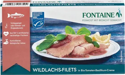 Image de Filet de saumon sauvage - Crème de tomates et basilic 200g