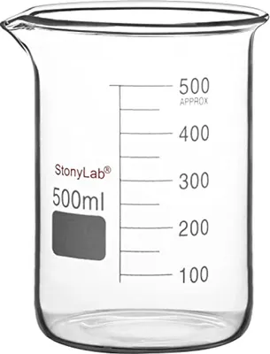 Borosilikatglas Messbecher mit Ausguss - 500ml