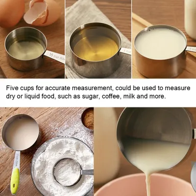 Produktbild von Messbecher, Messlöffel, Edelstahl-Messbecher, Messlöffel-Set, Küchenlöffel