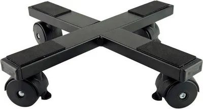 Produktbild von Famanu Pflanzenroller aus Stahl für runde und quadratische Töpfe - 30 cm, schwarz