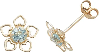 Produktbild von Edle 9 Karat (375) Gold Damen - Paar Ohrstecker mit Topas - 9mm*9mm; TRS1859