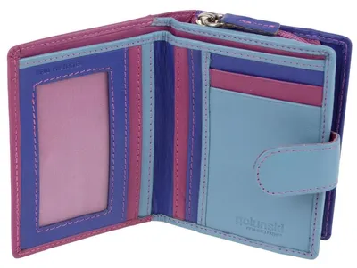 Immagine prodotto di Portafoglio compatto in pelle per donna con protezione RFID