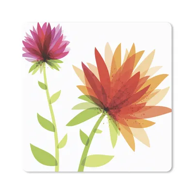 Produktbild von MuchoWow® Mauspad Mousepad Abstraktes Blumenmuster, Illustration 30x30 cm - Mousepads - Maus Mat - Pad - Mausunterlage - Gaming