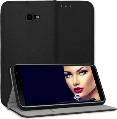 Produktbild von Bookstyle Schutzhülle Klapphülle Schutztasche Etui Cover für Samsung Galaxy J4 Plus (J415 / 6.0'') - Schwarz