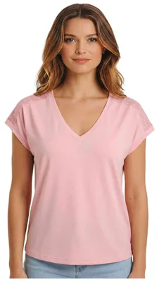 Image de T-shirt Only 15369294-ROMANCEROSE pour Femme