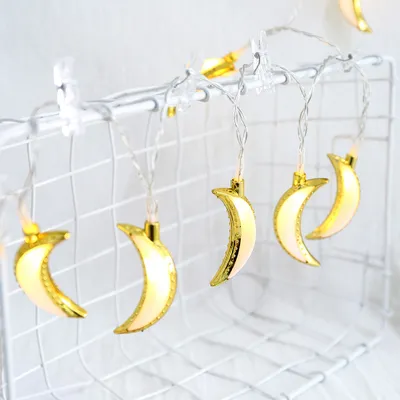 Produktbild von 1.5M Ramadan Dekorationen Lichterketten Islam Eid Mubarak Deko Lichterkette Batteriebetrieben Party Geschenke