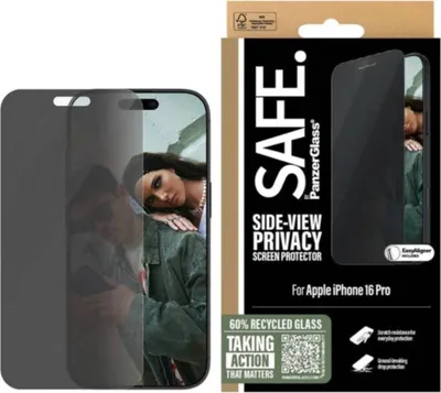 Produktbild von PanzerGlass SAFE. by ® Privacy Displayschutz iPhone 16 Pro | Ultra-Wide Fit, Apple, Apple - iPhone 16 Pro, Trockene Anwendung, Kratzresistent, Schockresistent, Transparent, 1 Stück(e)
