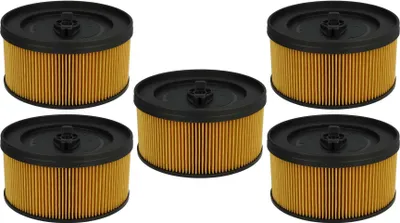 Produktbild von vhbw 5 Faltenfilter kompatibel mit Kärcher WD 5.200 MP, WD 5.270, WD 5.300, WD 5.220 MP, WD 5.300M, WD 5.260 Staubsauger - Patronenfilter Gelb Schwarz
