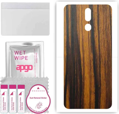 Produktbild von apgo Rückseite Schutzfolie, Skin, kompatibel mit Oukitel C12, Hinten Displayschutzfolie aus Vinylfolie, kratzfest, einfache Montage - Tigerwood