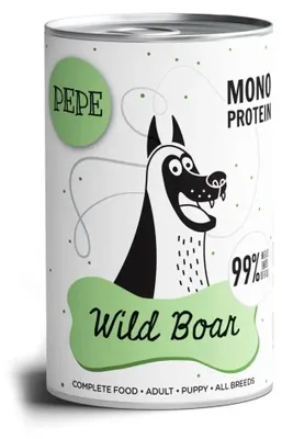 Obrázek produktu pro Krmivo pro zvířata Pepe Wild Boar - mokré krmivo pro psy - 400 g