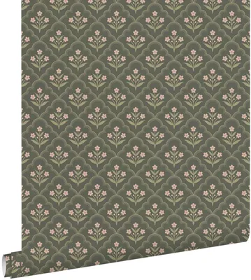 Produktbild von ESTAhome Tapete Blumenmuster Grün 50 x 900 cm