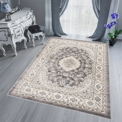 Obrázek produktu pro Koberec Obývací pokoj Ložnice Krátký vlas Design Classic Cream Grey Melted 200 x 300 cm