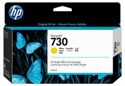 Produktbild von HP 730 DesignJet Tintenpatrone Gelb 130 ml (P2V64A)