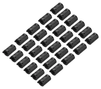 Ferrit-Ringkern-Kabelclip, ID 11 mm, 30 Stück, schwarz