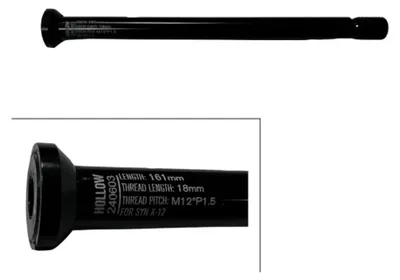 Obrázek produktu pro Osa pro brzdy Lapierre Xelius DRS, rozteč 114 mm, závit M12 x P1.5, délka 12 mm.