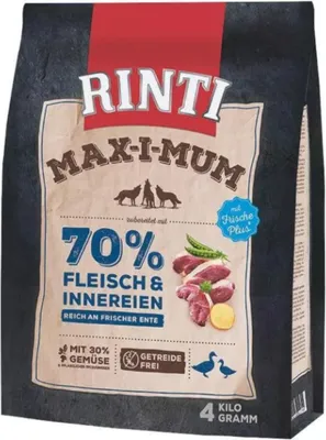 Produktbild von RINTI Max-i-Mum Ente 4 kg, Adult, jede Rasse, Ente, 4 kg