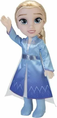 Produktbild von Disney Frozen 2 Elsa Reisetpuppe, 14”/35 cm große Puppe inklusive film-inspiriertem ikonischem Outfit (Kleid), Stiefeln und langem geflochtenem Haar für noch mehr Spielspaß, ideales Geschenk für Mädchen ab 3 Jahren, Modepuppe, Weiblich, 3 Jahr(e), Mädchen, 350 mm, Mehrfarbig