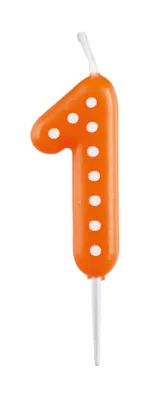 Produktbild von Amscan zahlenkerze 1 Wachs 6,5 cm gelb