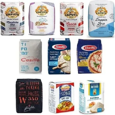 Produktbild von Testpaket Farine Italiane Italienisches Mehl Caputo De Cecco Divella Barilla Casillo (10 x 1Kg)