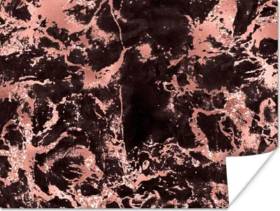 Produktbild von MuchoWow® Poster Marmor - Roségold - Steine 120x90 cm - Wandbild