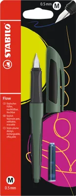 Produktbild von Füller - STABILO Flow SPORTY in khaki/schwarz - Einzelstift - inklusive Patrone
