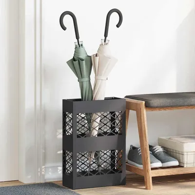 Produktbild von 2025 cloris Sonnenschirmhalter mit Speicher Schwarz 28 x 12 x 41 cm Metall - Schirmständer Sale5914760 1parcel