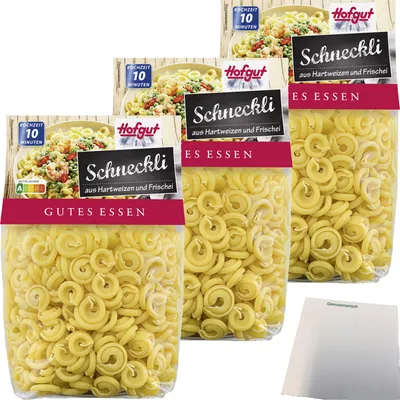 Produktbild von Hofgut Schneckli 3er Pack (3x500g Beutel) + usy Block