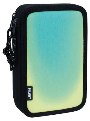 Produktbild von Milan 081264SNK1GR, Weiches Federmäppchen, Polyester, Schwarz, Grün, Verlauf, Junge/Mädchen, Reißverschluss
