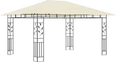 Produktbild von vidaXL Pavillon mit Moskitonetz 4x3x2,73 m Creme 180 g/m²