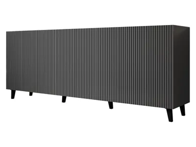Produktbild von MIRJAN24 Sideboard Vamos Grey 200, Kommode mit 4 Türen, Sideboard, Fronten gefräst, L: 201 cm (Farbe: Anthrazit)