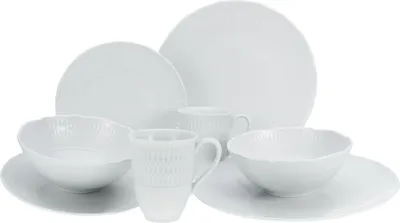 Zdjęcie produktu dla CreaTable, 33069, Sofia White, zestaw obiadowy 8-elementowy, porcelana
