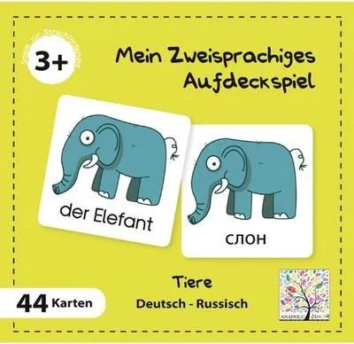 Produktbild von Mein Zweisprachiges Aufdeckspiel, Tiere, Russisch (Kinderspiel)