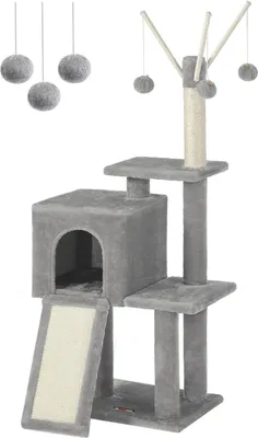 Produktbild von Katzenkratzbaum / großer Kletterbaum - Spielhaus für Katzen