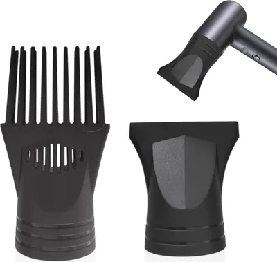 Produktbild von 2 Stücke Haartrockner Düse, Universal Diffusor Für Haartrockner, Haar Diffusor Aufsatz, Haartrockner Kamm Aufsatz, Haartrockner Kamm, Haartrockner Kamm Für Friseur (Schwarz)