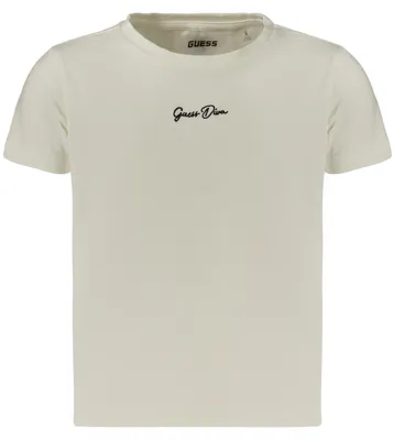 Produktbild von Mädchen Weißes Kurzarm T-Shirt mit Logo Stickerei & Rundhals