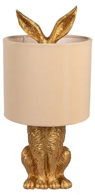 Immagine prodotto di Clayre & Eef Lampada da tavolo Rabbit Ø 20x43 cm Poliresina color oro