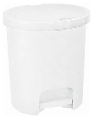 KETER Mülleimer mit Pedal 25L Weiß Kunststoff ABS 36x36x41 cm