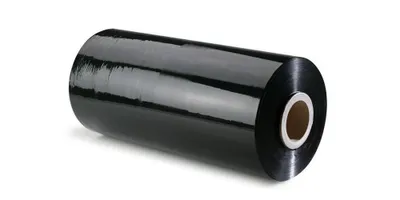 Produktbild von Maschinenstretchfolie Breite 500mm Länge 1500m Stärke 23µ schwarz TRANSPAK