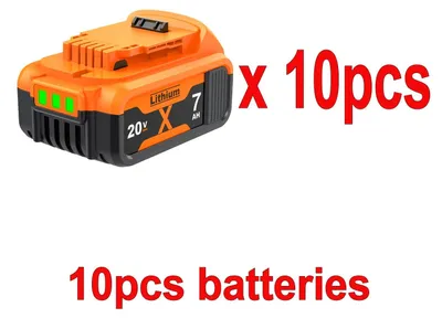 Obrázok produktu pre Náhradná batéria pre náradie – DCB200, 20 V, Li-Ion, kapacita 7000 mAh, kompatibilná s modelmi DCB205/206/606/609/182/209 – oranžová