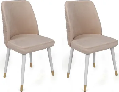 Produktbild von Skye Decor, Hugo-407 V2, Stuhlset (2 Stück), Creme, 100 % HOLZ, 50 x 49 x 90 cm